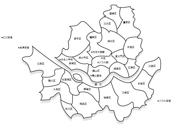 ソウル市内略図