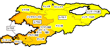 キルギスの危険レベル