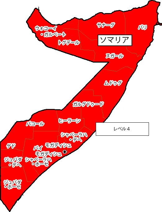 対象の国・地域の危険情報地図（クリックで別ウィンドウが開きます）