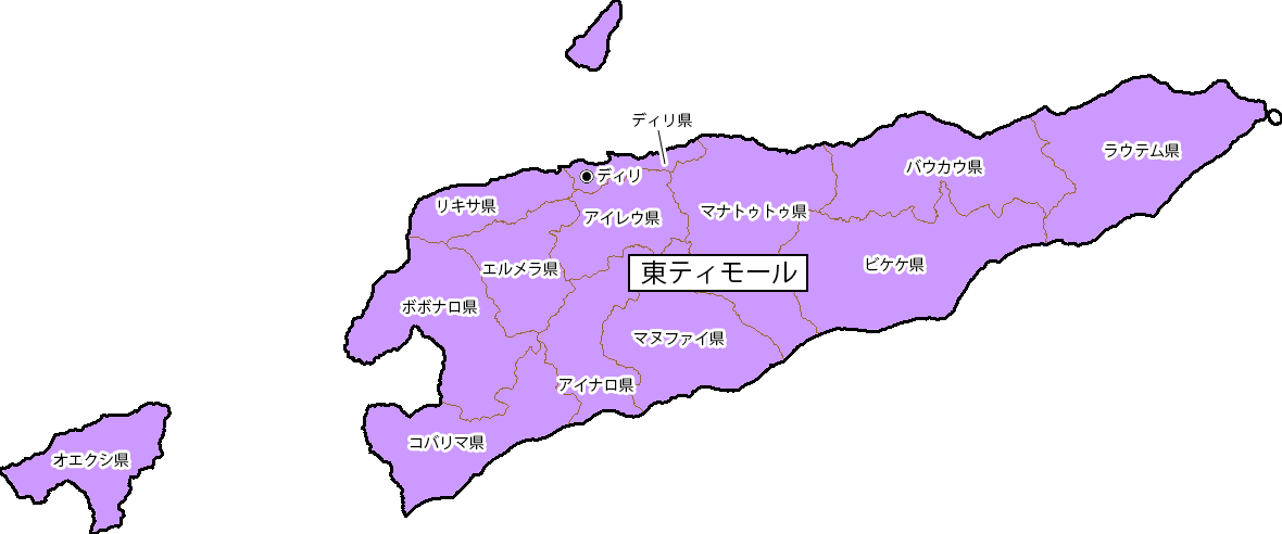 東チモール地図 東ティモール地図