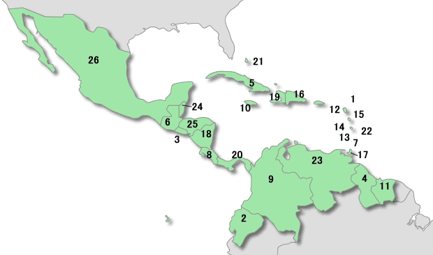 中南米（北側）
